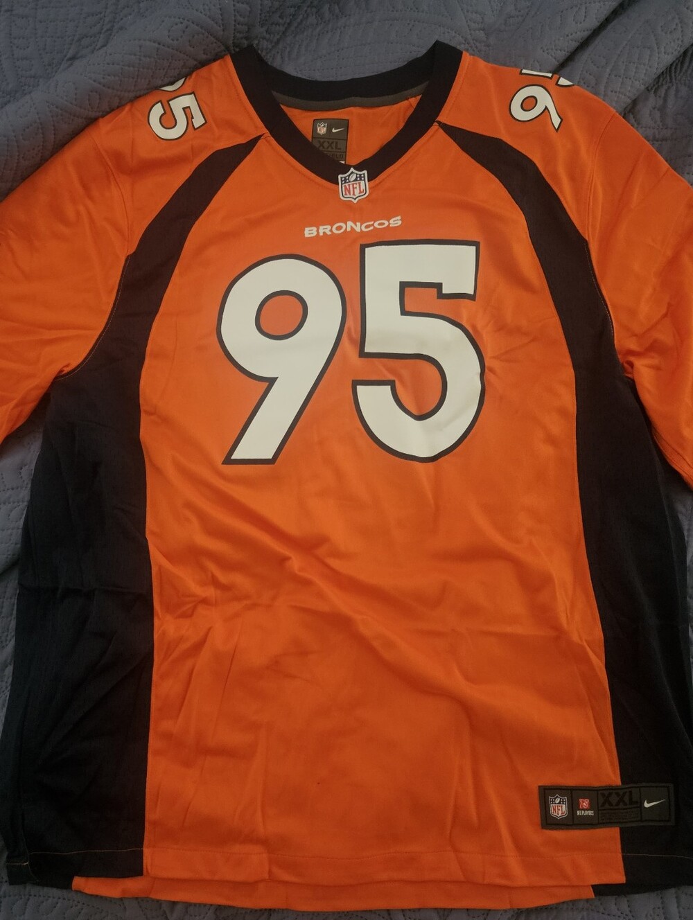 NWT Nike Denver Broncos Derek Wolfe #95 Jersey Men's 2XL Super Bowl 50